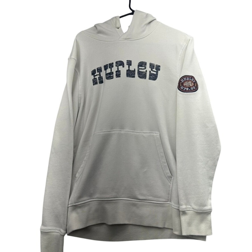 Hurley mens white pullover hoodie